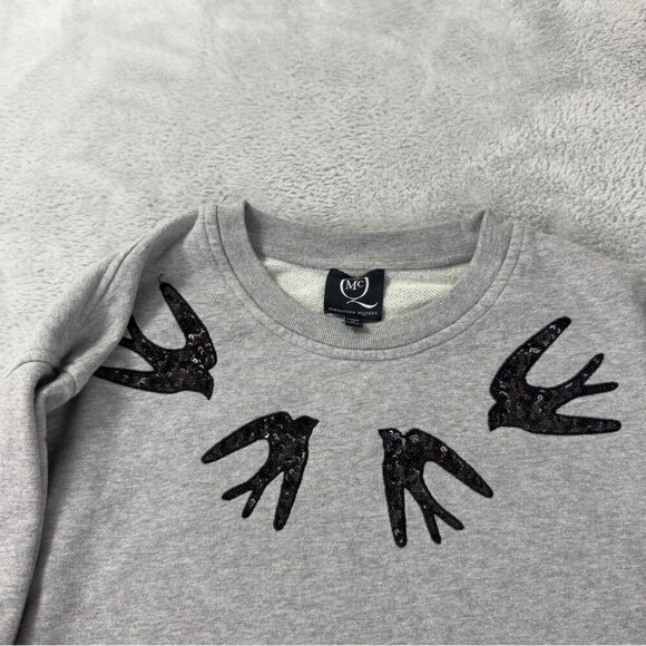 McQ by Alexander McQueen Swallow Grey Long Sleeve Dress Women's Size XS - Picture 6 of 11